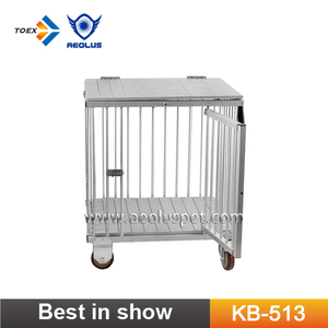 Durable Folding <strong>Dog</strong> <strong>Show</strong> <strong>Trolley</strong> <strong>Aluminum</strong> <strong>Dog</strong> <strong>Trolley</strong> <strong>Dog</strong> Cage <strong>Trolley</strong> Pet Carrier Supplies - Product Image 2