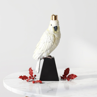 Fabricant de bougeoirs en résine, sculptures de bougeoirs en polyrésine en forme d'oiseau perroquet, faits à la main, pour la décoration intérieure et les cadeaux de bureau, OEM ODM personnalisé