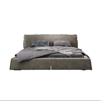 2022 New Nordic moderne Schlafzimmer möbel Haupt schlafzimmer weiches Leder Doppelbett einfaches Stil Schlafzimmer Kingsize-Bett