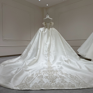 Robe de mariée de luxe Xx77 en satin scintillant avec broderie de paillettes Jancember - Product Image 5