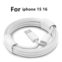 Vente flash Câble USB Type C vers Type C en nylon tressé 60W 1M 60W Charge rapide USB C pour iPhone 16 Pro Max 15 Plus