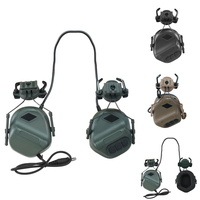 Casque tactique à micro-captation sonore, construction robuste en ABS, casque monté sur casque pour l'entraînement tactique en extérieur