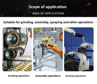 Bras de robot industriel articulé universel BORUNTE à bas prix, charge de 5 kg, BRTIRUS0805A, moteur PLC, IP54, soudage, palettisation, CNC