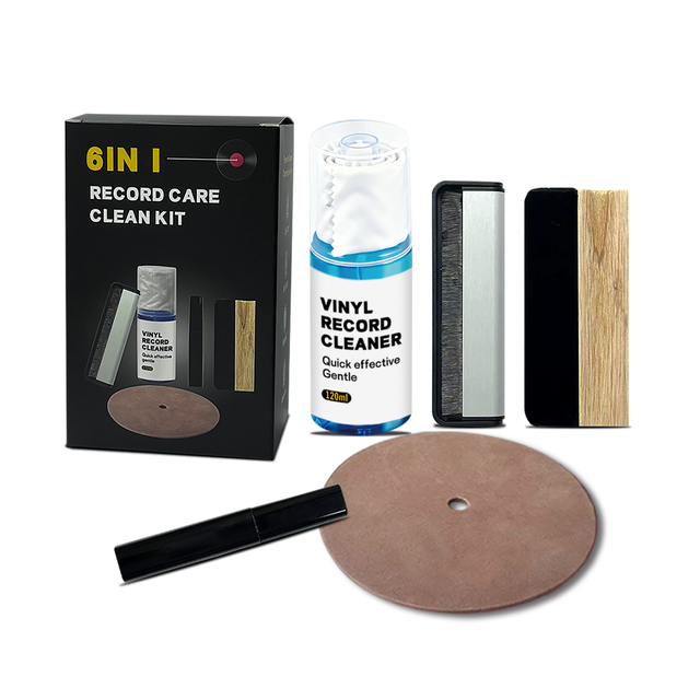 Vinyl Record Cleaning Kit 5 in1 Premium Vinyl Record Cleaner Vinyl Cleaning Kit with Velvet Brush Vinyl Cleaner Liquid