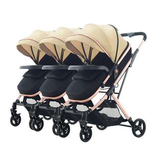 高品質のトリップレットベビーカー3つのベビーカーと2セットのツインコネクタ - Product Image 3
