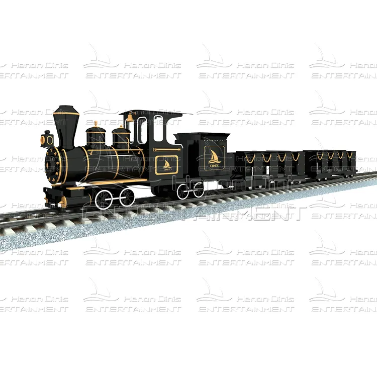 Track tourist train for resort transportation train on rail for sale