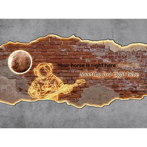 Papier peint 3D stéréoscopique lumineux à la lumière de lune, imperméable, en tissu non tissé sans couture, pour restaurant industriel, restaurant de fondue, barbecue, bar - Product Image 3