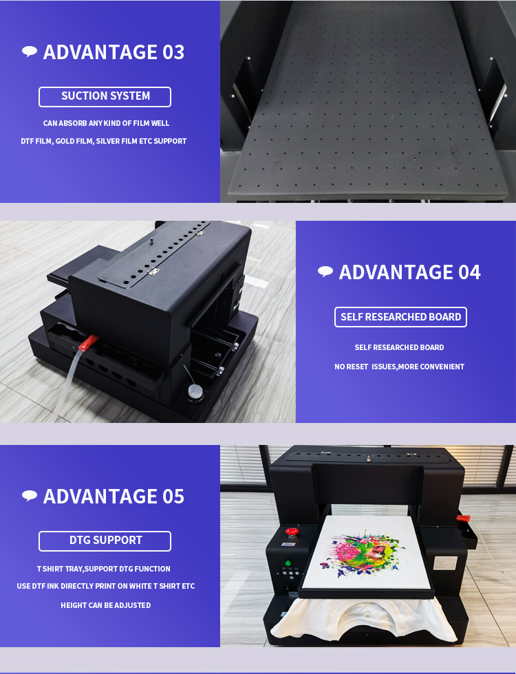 Multifunctional t shirt printer from factory dtf and dtg together all in one printer