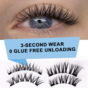 Kit de cils magnétiques doux réutilisables faits à la main personnalisables, marque privée, hypoallergéniques, noir naturel, 2 paires, résistants à l'eau - Product Image 5