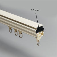 Ensemble de rails de rideaux doubles en alliage d'aluminium à fixation au plafond, silencieux et lisses, pour quincaillerie de fenêtres - Vente en gros