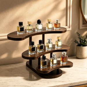Organizador <span class=keywords><strong>de</strong></span> Perfumes <span class=keywords><strong>de</strong></span> Madera <span class=keywords><strong>de</strong></span> 3 Niveles, Organizador <span class=keywords><strong>de</strong></span> Colonia para Hombre, Soportes <span class=keywords><strong>de</strong></span> Exhibición Escalonados, Soporte para Cupcakes - Product Image 2