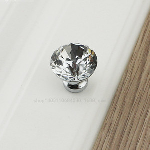 Single-hole cabinet zinc alloy crystal handle for <b>drawer</b> small handle style furniture handcrafted piece of furniture - Product Image 5