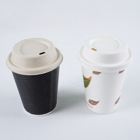 Dome Cover Hot Drinks Plastic Sugarcane Bagasse 90 Mm Coffee Cup Paper Flat Lid Dome Cover Hot Drinks Plastic Sugarcane Bagasse 90 Mm Coffee Cup Paper Flat Lid