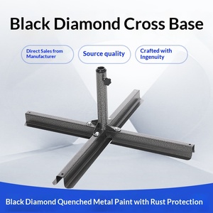 Sombrilla de Exterior Grande y Gruesa con Base de Metal y Poste de Acero, Radio de 42-52 cm, Sombrilla Publicitaria - Product Image 5