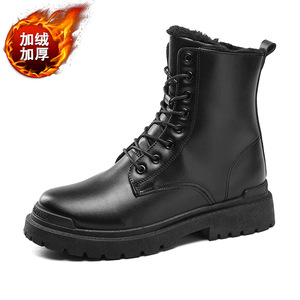 Botas Clásicas Casuales para Hombre, Cierre de Velcro, Ligeras, de Gamuza y Cuero, Cálidas, Impermeables, para Senderismo - Product Image 4