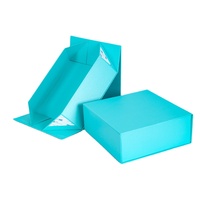 Boîte cadeau rigide en carton avec logo personnalisé, magnétique et pliable, en forme de livre