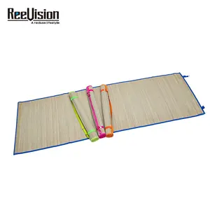 Straw Beach Mat Weather-resistance Natural With Adjustable Carrying Strap Surfing