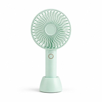 Mini ventilateur portable à main, 4 vitesses, puissant et silencieux, rechargeable par USB, pour voiture, maison et extérieur, emballage en boîte