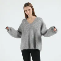 Women's Mohair Designed Knitted Pullover