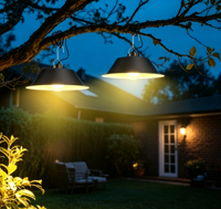 Lampe Solaire Extérieure Suspendue à 40 LED Bicolore avec Télécommande, Conception Séparée, Détecteur de Mouvement, Indice de Protection IP65, Certifiée CE