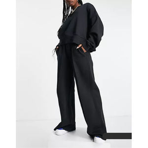 Vêtements épais automne-hiver K210520 pour femmes ensembles de jogging décontractés noirs ensemble deux pièces pour femmes vente en gros - Product Image 1