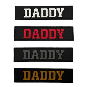 Нашивка-значок DADDY Dad Creative Word для морали команды, из ПВХ, мягкая резина, 3D, водостойкая, треугольная, с ночной подсветкой, для рюкзака - Product Image 1