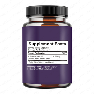 Capsules de <span class=keywords><strong>Charbon</strong></span> Actif OME Privées : Aide au Nettoyage et à la Détoxification, Rafraîchissement Doux de l'Intestin, Soutien Contre les Ballonnements, Nettoyage Délicat - Product Image 2