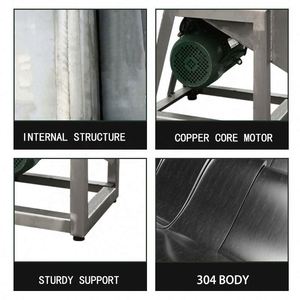 Broyeur à glace en acier inoxydable 304, broyeur à glace en flocons verticaux, broyeur à glace en particules, broyeur à glace en tubes - Product Image 4