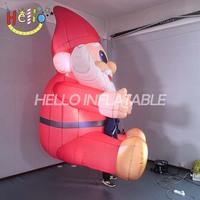 Costume de mascotte gonflable géant du Père Noël, tenue de gnome de Noël portable pour défilés et spectacles de fin d'année