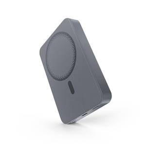 Batterie externe magnétique en alliage d'aluminium 10000mAh 15W sans fil et 20W avec câble / Clip de fixation murale / Design fin / Sans danger pour les vols - Product Image 4