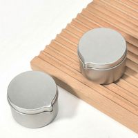 Productos de Tendencia al por Mayor: Caja de Estaño Negra Mate para Velas de Masaje con Tapa con Boquilla