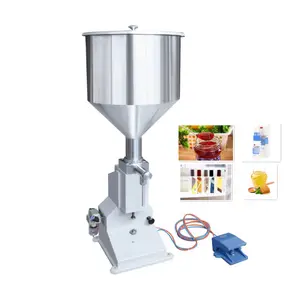 Semi-auto Honey Pneumatic Filling Machine / Equipment / Device for Water / Liquid / Condense canned / Sauce