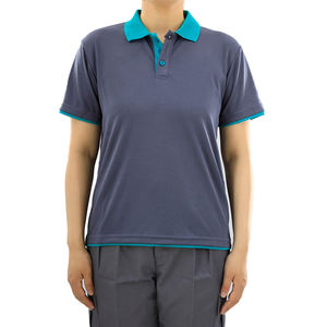 Polo de media manga de verano directo de fábrica, ropa de trabajo gris de secado rápido con características de seguridad, personajes bordados - Product Image 1