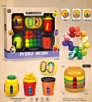Juguetes Educativos STEM, Juego de Rompecabezas Mágico para Entrenamiento Cerebral, Set de Juego Inteligente con Frijoles Sensoriales 3D, Materiales ABS, Regalo Divertido y Educativo