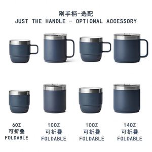 Generic 14oz <b>Mug</b> with Handle 304 Stainless Steel Vacuum Insulated Coffee Cup for Home & Office Use - Product Image 3