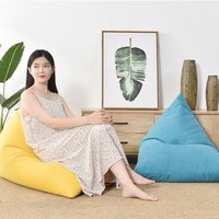 Pouf triangulaire en tissu pour salon, siège au sol, fauteuil individuel, mobilier d'intérieur