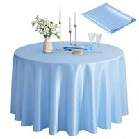 Nappe Moderne Faite à la Main en Satin Lisse Anti-Plis 100% Polyester Imperméable Écologique pour Mariage, Banquet, Anniversaire - Grande Vente