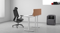 Table d'ordinateur moderne en bois massif OMNI, poste de travail PC, bureau assis-debout, bureau debout pour la maison, réglable en hauteur électriquement