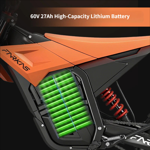 Moto tout-terrain électrique puissante de 3500 W de puissance maximale, batterie au lithium 60 V 27 Ah, haute vitesse, hors route, pour adultes - Product Image 5