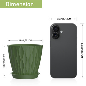 P211 Pots de fleurs en mélamine personnalisés en gros Pots de pépinière de <span class=keywords><strong>jardin</strong></span> en plastique bon marché - Product Image 2