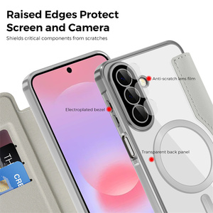 Étui de téléphone à clapet de style professionnel de luxe, avec ligne CD, aimant puissant, en cuir PU, pour A27 A57 A37 5G/S26 S25 S24 S23 <span class=keywords><strong>S22</strong></span> - Product Image 6