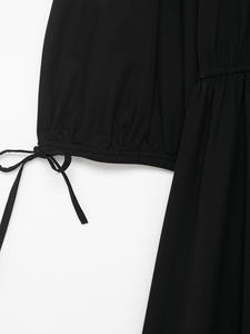 KAR & OT ZA 2025 Automne Nouvelle Arrivée Taille Élastique Plissée Conception <span class=keywords><strong>Coude</strong></span> Manches Bouffantes Col Rond Robe Midi 8678325 - Product Image 4