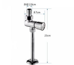 Robinet de chasse d'eau à temporisation en alliage de <span class=keywords><strong>zinc</strong></span> et tout <span class=keywords><strong>cuivre</strong></span>, style minimaliste moderne, avec commande manuelle - Product Image 5