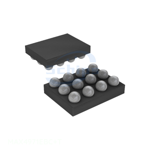 Composants de gestion de l'alimentation (PMIC) MAX4971EBC+T, distributeur agréé électronique, 12 WFBGA, CSPBGA IC, contrôle de protection contre les surtensions 12U - Product Image 1
