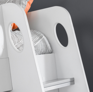 4 ящика каркаса для кровати, высокая кровать-Лофт с домашней станцией, функциональное Место для хранения одежды для детей-подростков - Product Image 6