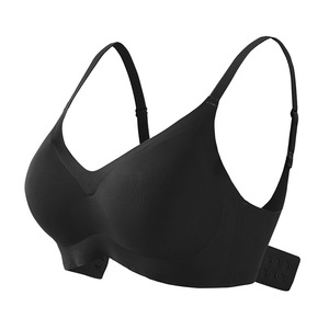 Soutien-gorge de sport sans armatures pour femme, confortable, à bretelles réglables, effet push-up, section fine, sans traces, tricoté sans couture, bonnet 3/4 - Product Image 5