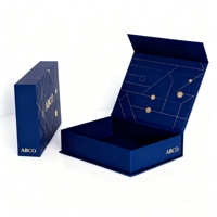 Boîte en papier PR de luxe de haute qualité, personnalisée, recyclable, magnétique, de couleur ivoire, avec un design pliable, impression 4C, emballage cadeau exquis