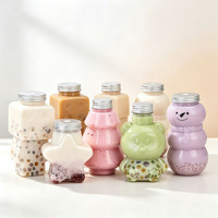 Bouteille en plastique épaisse portable en forme d'ours Teddy pour animaux de compagnie, idéale pour les jus et les boissons – Vente en gros
