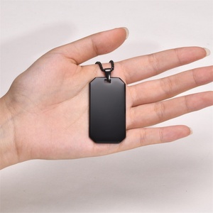 Collier tendance en acier inoxydable avec pendentif Dog Tag personnalisable vierge carré pour homme - Product Image 6