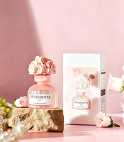 Flacon diffuseur en verre cylindrique rose à rayures verticales de luxe avec couvercle floral, vide, pour diffuseur à bâtonnets, 150 ml, pour parfum d'ambiance